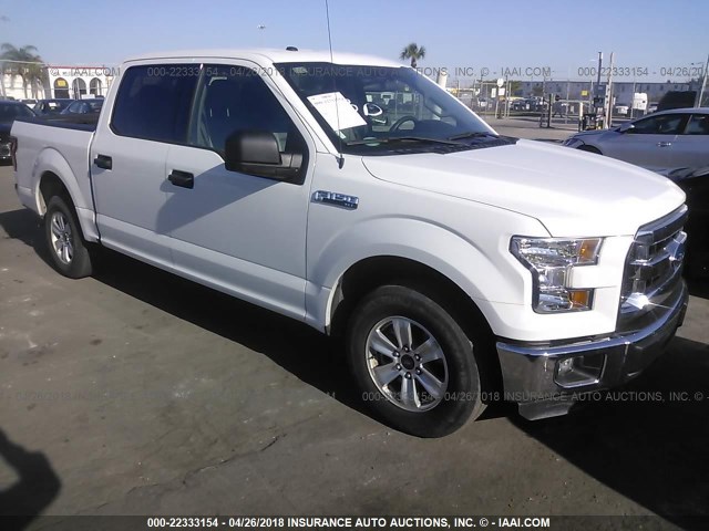 1FTEW1CF1GFC59615 - 2016 FORD F150 SUPERCREW WHITE photo 1