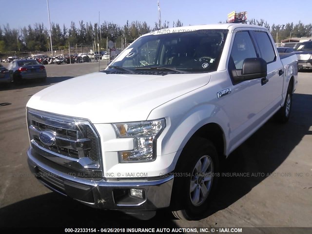 1FTEW1CF1GFC59615 - 2016 FORD F150 SUPERCREW WHITE photo 2