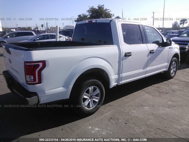 1FTEW1CF1GFC59615 - 2016 FORD F150 SUPERCREW WHITE photo 4