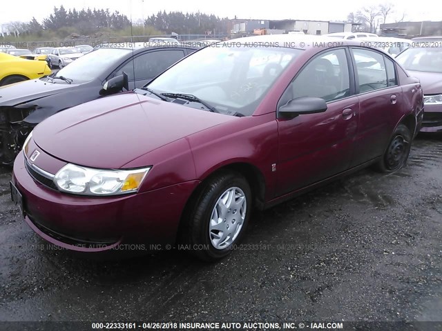 1G8AJ52F34Z174463 - 2004 SATURN ION LEVEL 2 RED photo 2