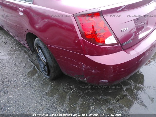 1G8AJ52F34Z174463 - 2004 SATURN ION LEVEL 2 RED photo 6