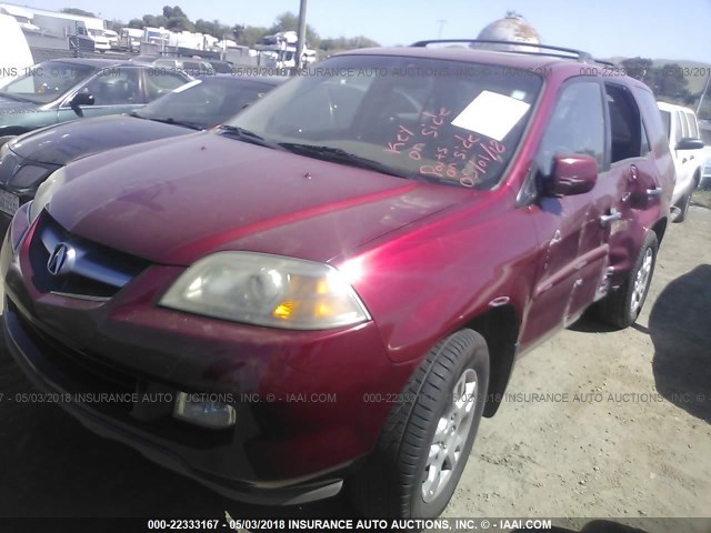 2HNYD18944H504451 - 2004 ACURA MDX TOURING RED photo 6