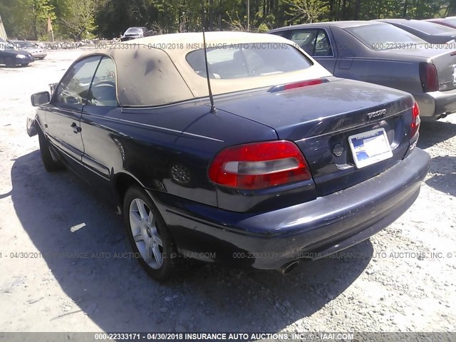 YV1NC53D01J021798 - 2001 VOLVO C70 TURBO BLUE photo 3