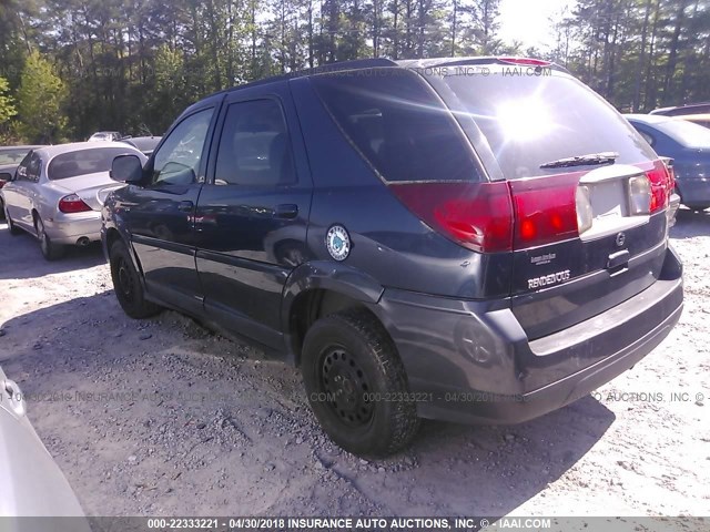 3G5DA03E94S533864 - 2004 BUICK RENDEZVOUS CX/CXL BLUE photo 3