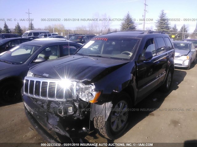 1J8HR58238C174367 - 2008 JEEP GRAND CHEROKEE LIMITED BLACK photo 2