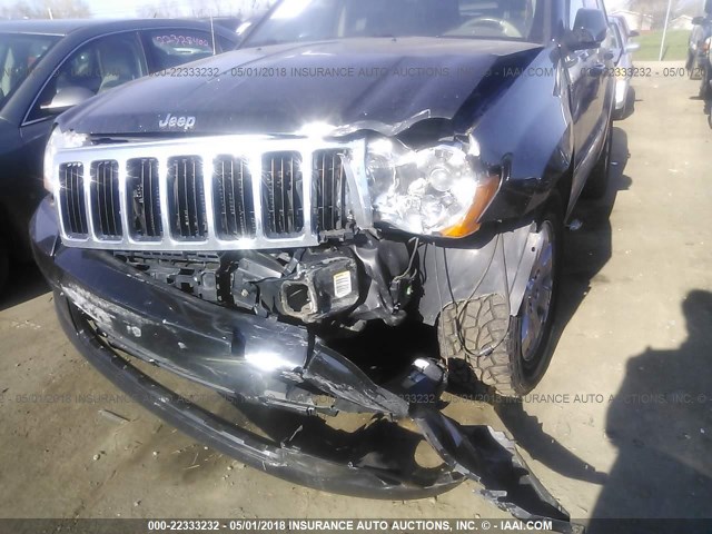 1J8HR58238C174367 - 2008 JEEP GRAND CHEROKEE LIMITED BLACK photo 6