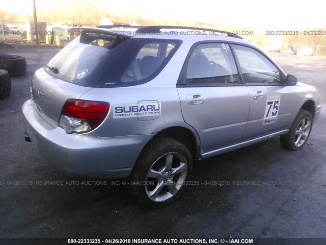 JF1GG29694G812879 - 2004 SUBARU IMPREZA WRX SILVER photo 4