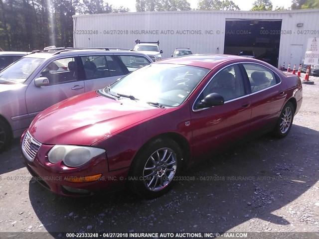 2C3AE66G32H157702 - 2002 CHRYSLER 300M RED photo 2