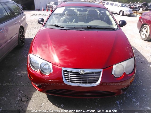 2C3AE66G32H157702 - 2002 CHRYSLER 300M RED photo 6