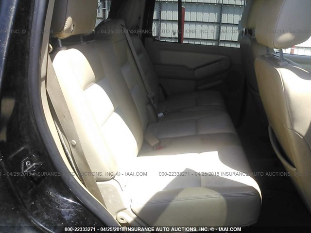 1FMEU63E76UA12342 - 2006 FORD EXPLORER XLT BLACK photo 8