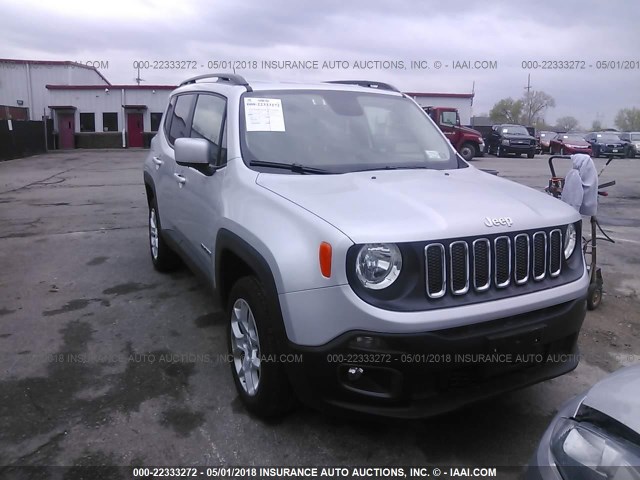 ZACCJBBB2HPF22798 - 2017 JEEP RENEGADE LATITUDE SILVER photo 1