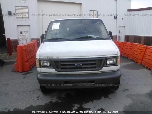 1FTNE24LX3HA54970 - 2003 FORD ECONOLINE E250 VAN WHITE photo 6