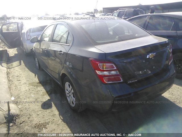 1G1JB5SG1H4117881 - 2017 CHEVROLET SONIC LS 灰色 照片 3