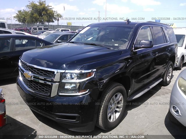 1GNSCBKC8HR165943 - 2017 CHEVROLET TAHOE C1500 LT BLACK photo 2