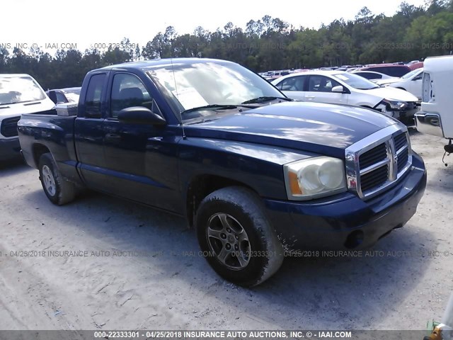 1D7HE42K37S160033 - 2007 DODGE DAKOTA SLT BLUE photo 1