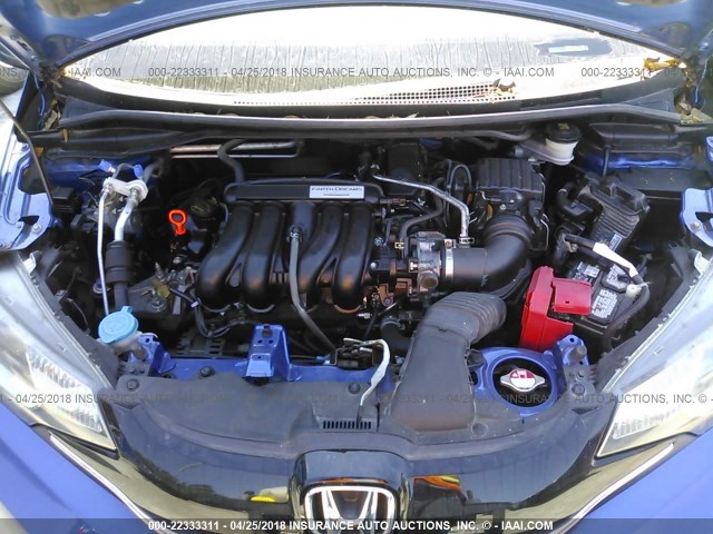 3HGGK5H8XFM709428 - 2015 HONDA FIT EX/EXL BLUE photo 10