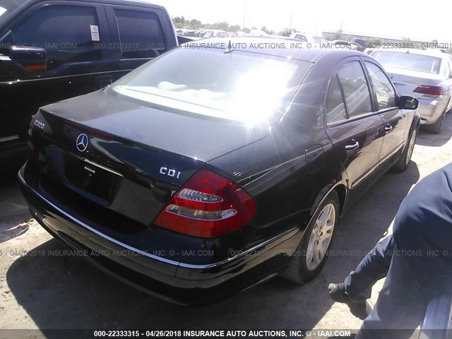 WDBUF26J45A613430 - 2005 MERCEDES-BENZ E 320 CDI BLACK photo 4