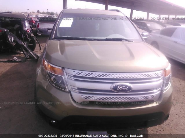 1FM5K7D85DGB15596 - 2013 FORD EXPLORER XLT GREEN photo 6