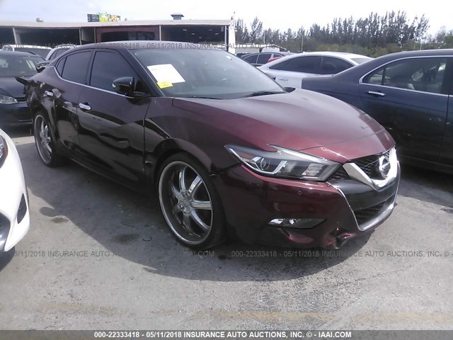 1N4AA6AP8GC403769 - 2016 NISSAN MAXIMA 3.5S/SV/SL/SR/PLAT MAROON photo 1