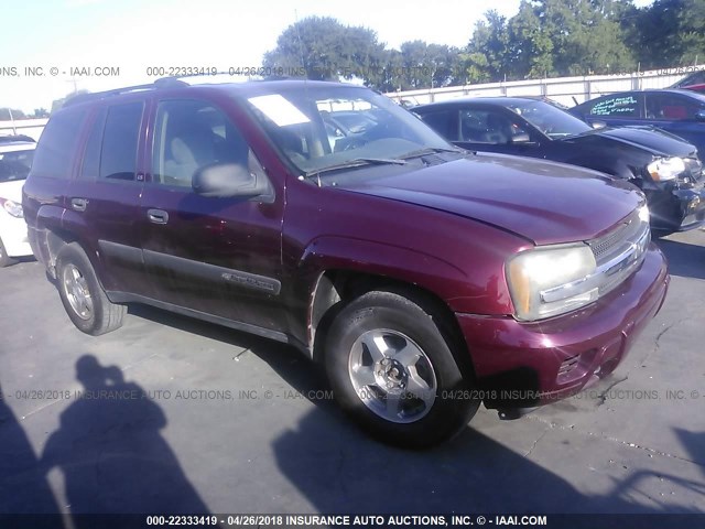 1GNDT13S142380012 - 2004 CHEVROLET TRAILBLAZER LS/LT MAROON photo 1