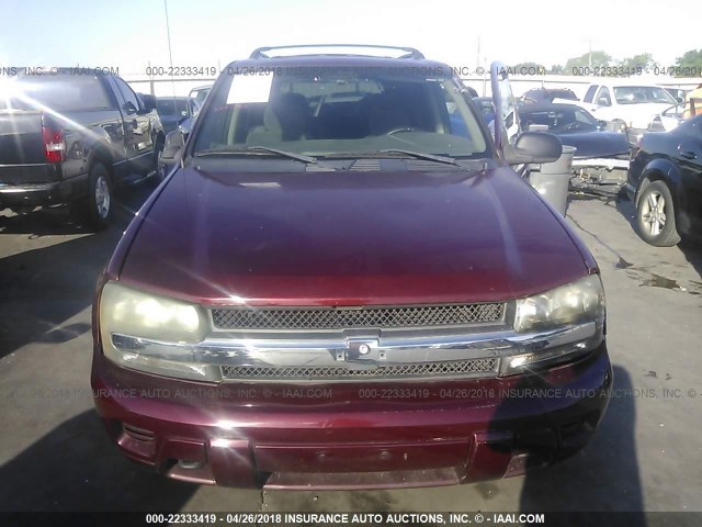 1GNDT13S142380012 - 2004 CHEVROLET TRAILBLAZER LS/LT MAROON photo 6