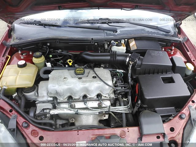 1FAFP33P54W172467 - 2004 FORD FOCUS LX RED photo 10