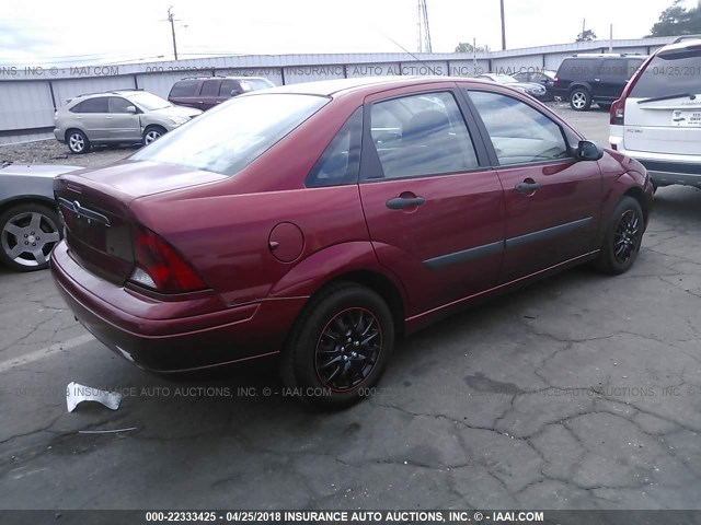 1FAFP33P54W172467 - 2004 FORD FOCUS LX RED photo 4