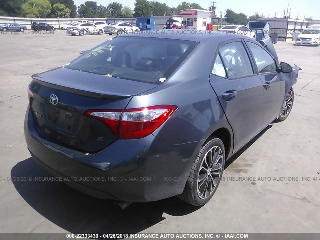 5YFBURHE0GP417989 - 2016 TOYOTA COROLLA L/LE/LE PLS/PRM/S/S PLS BLUE photo 4