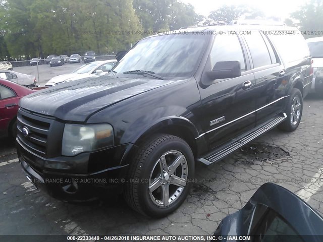 1FMFK19538LA60188 - 2008 FORD EXPEDITION EL LIMITED BLACK photo 2