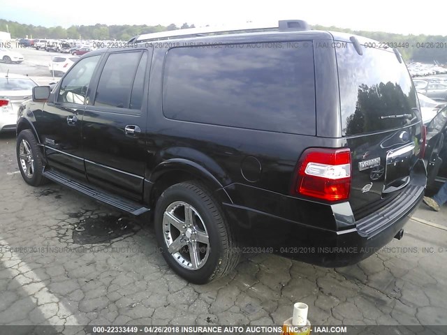 1FMFK19538LA60188 - 2008 FORD EXPEDITION EL LIMITED BLACK photo 3