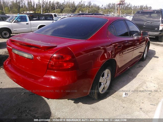 2G2WP552381130582 - 2008 PONTIAC GRAND PRIX წითელი ფოტო 4