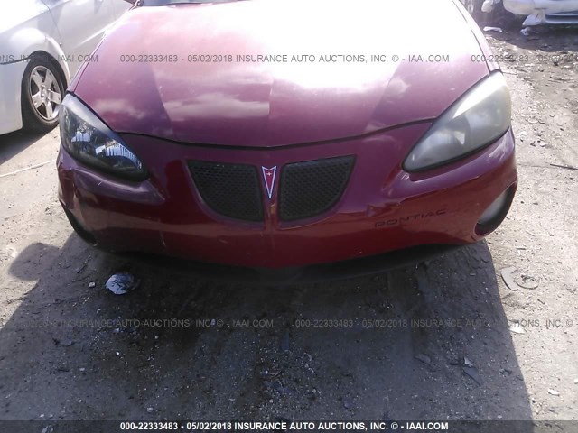 2G2WP552381130582 - 2008 PONTIAC GRAND PRIX წითელი ფოტო 6