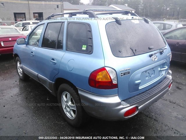 KM8SC73D94U687044 - 2004 HYUNDAI SANTA FE GLS/LX BLUE photo 3