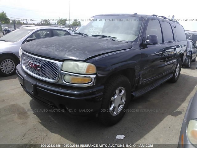 1GKFK66U32J275784 - 2002 GMC DENALI XL K1500 BLACK photo 2