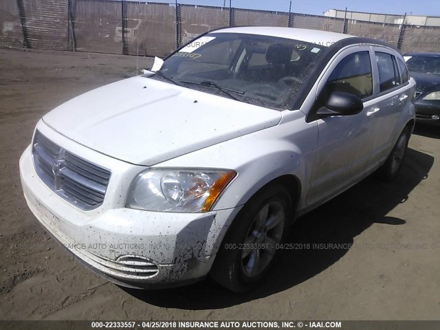 1B3CB4HA8AD613118 - 2010 DODGE CALIBER SXT WHITE photo 2