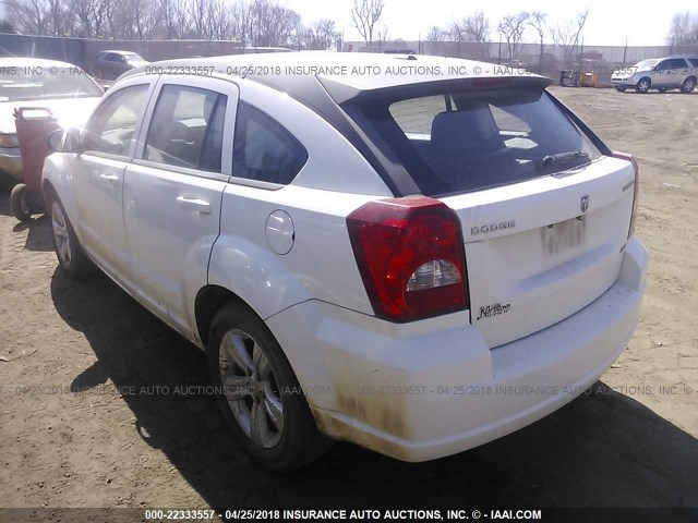 1B3CB4HA8AD613118 - 2010 DODGE CALIBER SXT WHITE photo 3