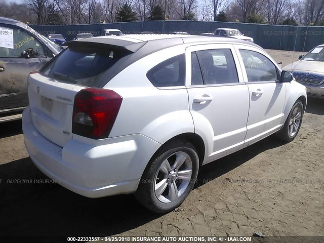 1B3CB4HA8AD613118 - 2010 DODGE CALIBER SXT WHITE photo 4