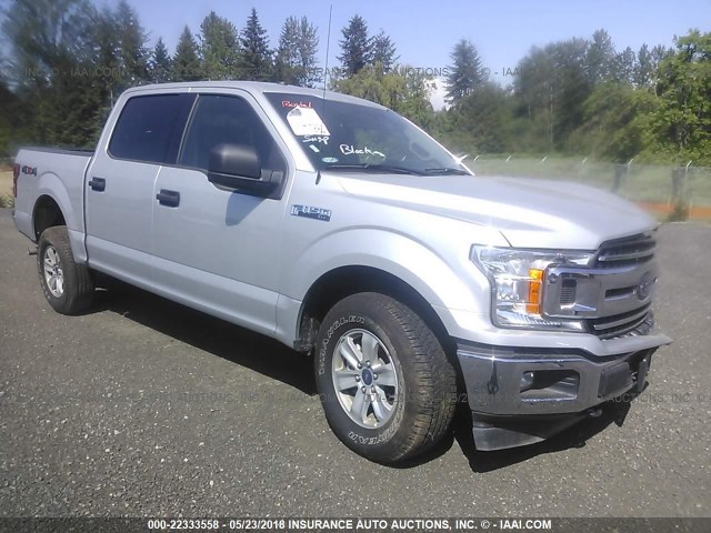 1FTEW1E56JKC86554 - 2018 FORD F150 SUPERCREW SILVER photo 1