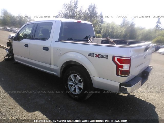 1FTEW1E56JKC86554 - 2018 FORD F150 SUPERCREW SILVER photo 3