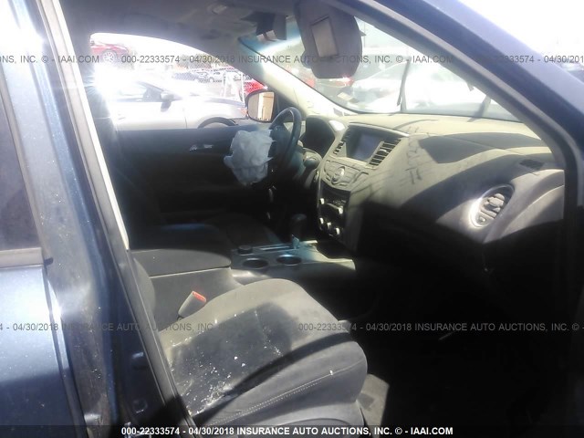 5N1AR2MM8DC656837 - 2013 NISSAN PATHFINDER S/SV/SL/PLATINUM 蓝色 照片 5