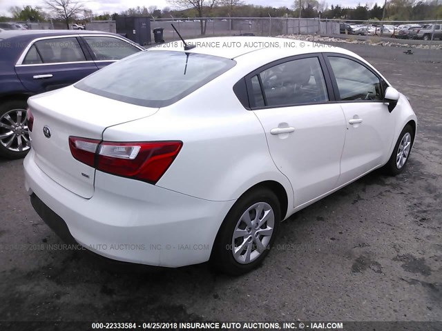 KNADM4A36G6657833 - 2016 KIA RIO LX Սպիտակ լուսանկար 4