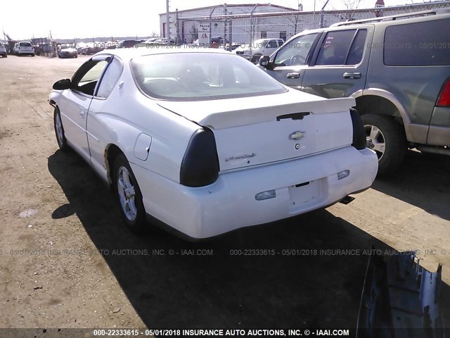 2G1WW12EX39293786 - 2003 CHEVROLET MONTE CARLO LS თეთრი ფოტო 3
