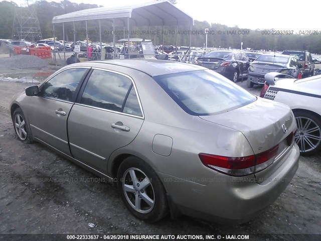 1HGCM56673A129850 - 2003 HONDA ACCORD EX 金色 照片 3