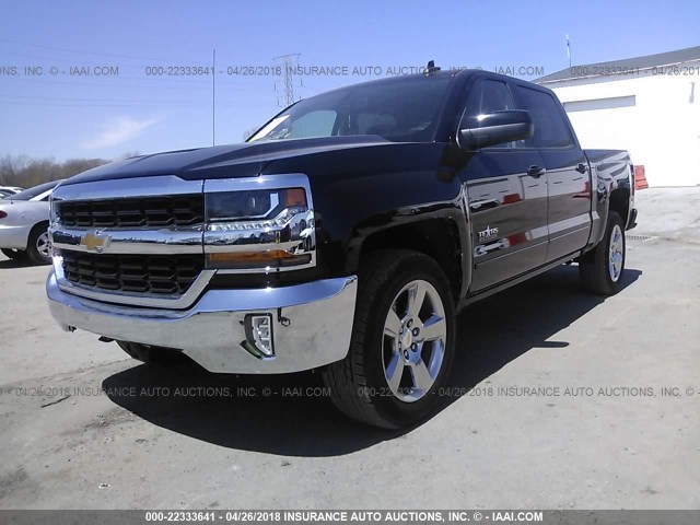 3GCPCRECXHG300276 - 2017 CHEVROLET SILVERADO C1500 LT BLACK photo 2