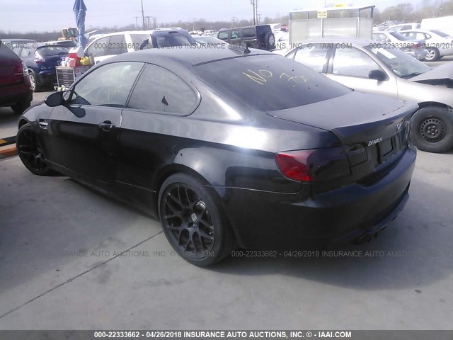 WBSKG9C59BE368207 - 2011 BMW M3 BLACK photo 3