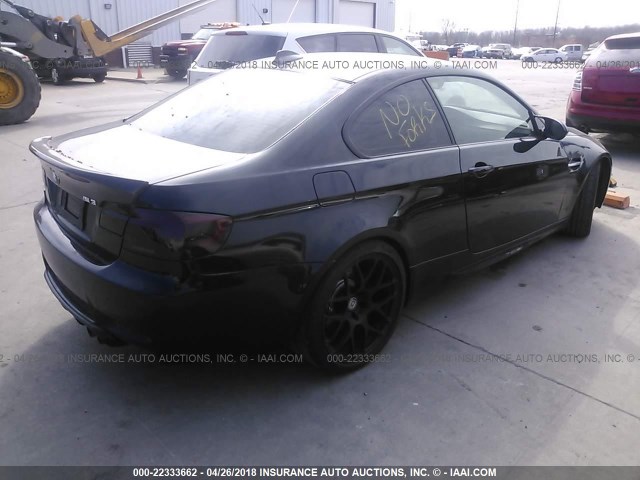 WBSKG9C59BE368207 - 2011 BMW M3 BLACK photo 4