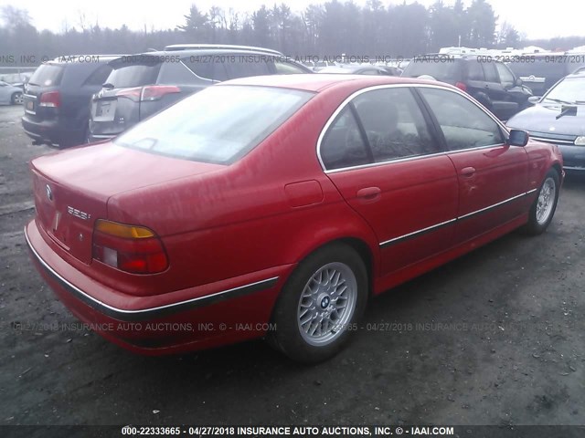 WBADM6345YGU25656 - 2000 BMW 528 I AUTOMATIC RED photo 4