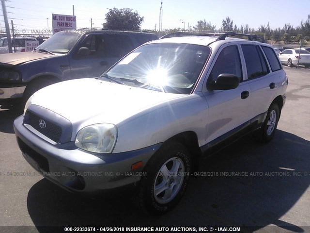 KM8SB82B11U116538 - 2001 HYUNDAI SANTA FE SILVER photo 2