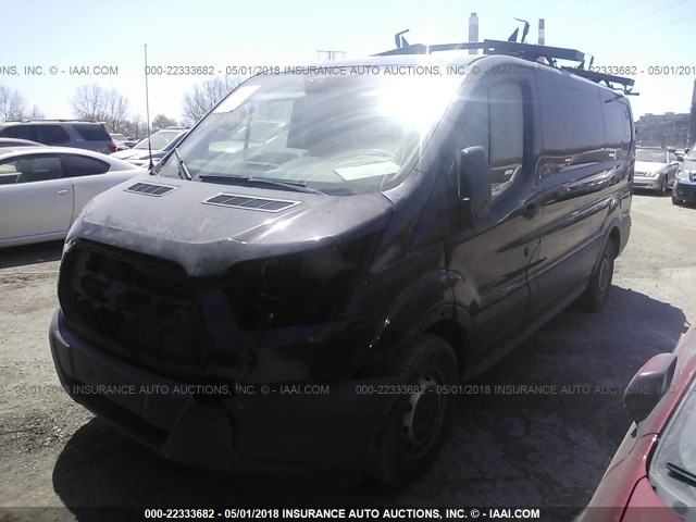 1FTYE1YM4FKA27894 - 2015 FORD TRANSIT T-150 BLACK photo 2