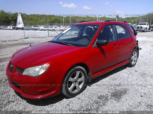 JF1GG67606H811806 - 2006 SUBARU IMPREZA 2.5I SPORTS WAGON RED photo 2